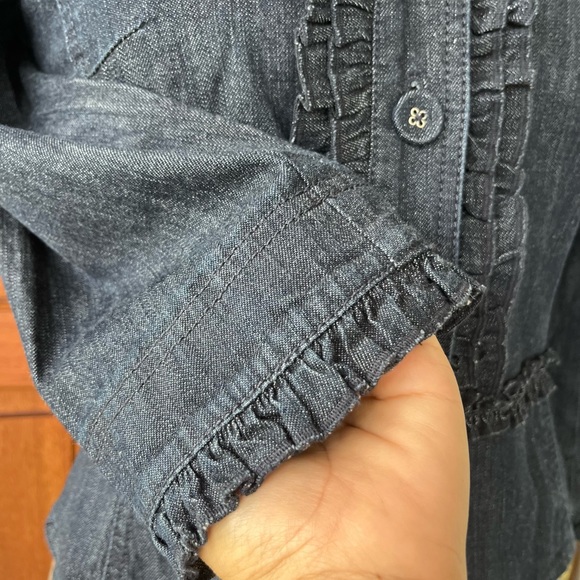 Loft blue jean jacket Sz 4 Petite - Picture 6 of 8